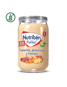 potito-tomate-patata-ternera-nutriben-1.jpg – Vista frontal del tarrito.