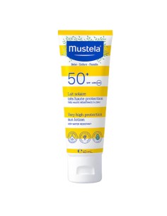 locion-solar-spf50-40ml-mustela-1.jpg – Vista frontal de la loción solar Mustela SPF50 40ml.