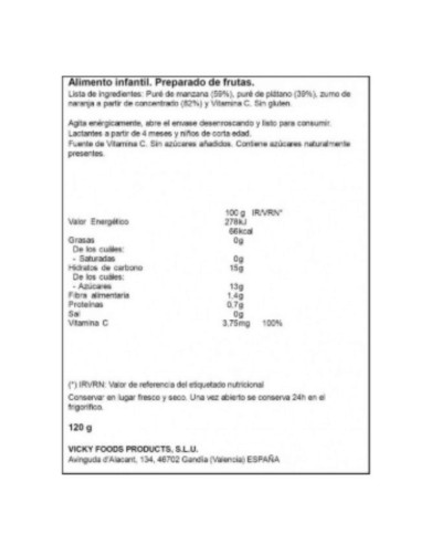 Oferta Bolsita de fresa y plátano BIO 100g.+4M Be Plus