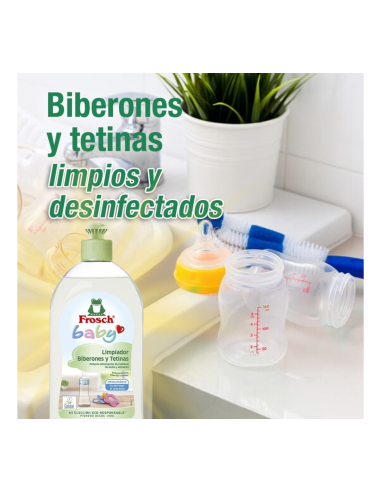 duplo-limpiabiberones-chupetes-500ml-frosch-baby-8.jpg – Detalle de la textura líquida transparente.