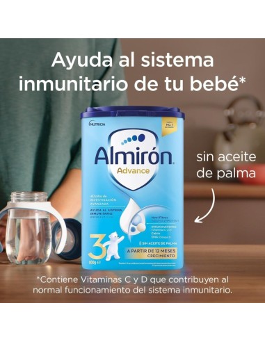 duplo-leche-advance-3-800g-12m-almiron-4.jpg – Vista posterior con tabla nutricional.