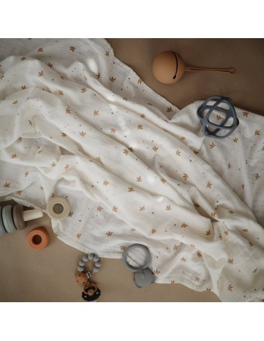 Muselina algodón orgánico Sparrows 120x120cm Mushie