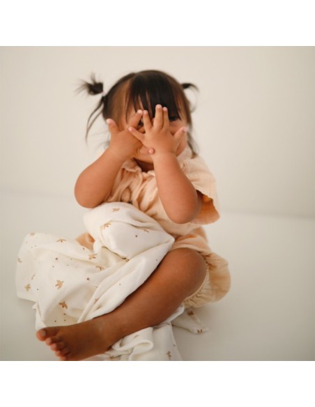 Muselina algodón orgánico Sparrows 120x120cm Mushie