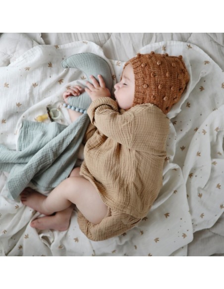 Muselina algodón orgánico Sparrows 120x120cm Mushie