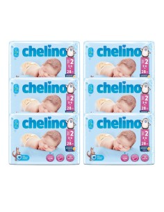 Pack 6 Pañal Love Chelino Talla 2 (3 - 6 kg) 168 uds.