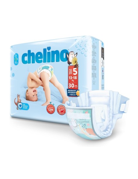 Pack 6 paquetes pañales Love Chelino Talla 5  (15 - 18 kg) 180uds.