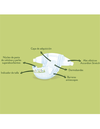 Pack 6 pañales Chelino Nature T2