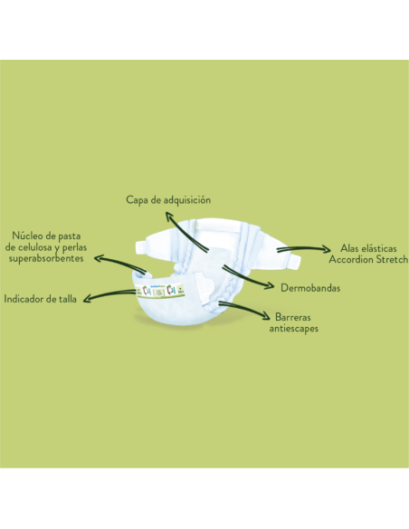 Pack 6 pañales Chelino Nature T4