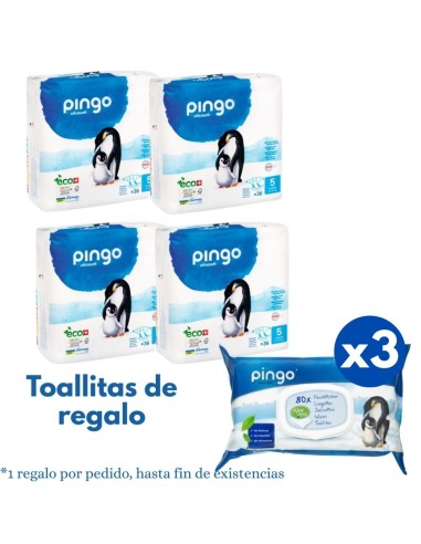 Pack Pingo Talla 5 caja 144uds. Ecológicos ( 11-25 kg.)
