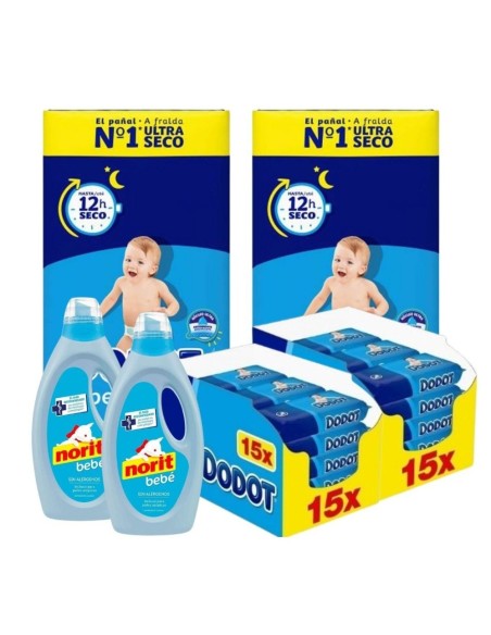 Pack 2 Talla 4 + 2 toallitas Etapas + 2 Norit | Dodot - Nappy.es