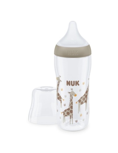 Biberón Perfect Match jirafa 360 ml +3M Silicona NUK