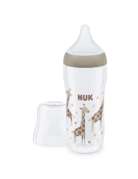 Biberón Perfect Match jirafa 360 ml +3M Silicona NUK