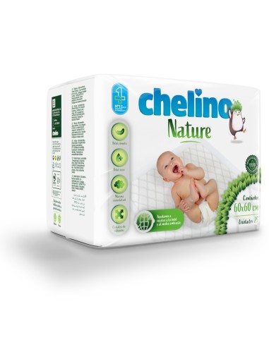 Cambiadores desechables Chelino Nature 60x60 cm 25 uds