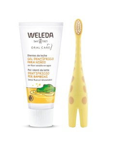 Pack Mis primeros dientes. Cepillo Dr. Brown’s + Gel Dentífrico Weleda 2