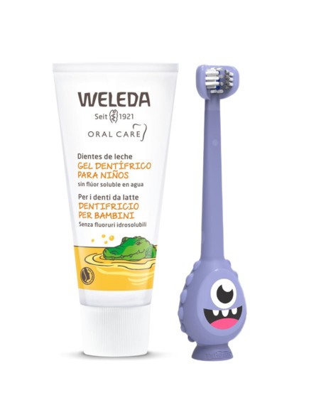 Pack Mis primeros dientes. Cepillo Dr. Brown’s + Gel Dentífrico Weleda