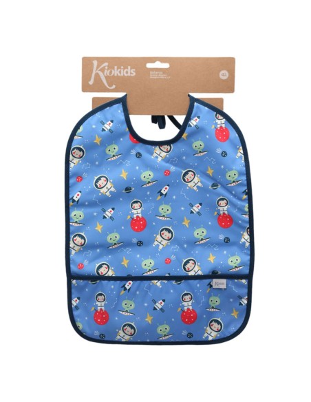 Babero impermeable azul 36x27 cm +4M Kiokids