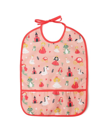 Babero impermeable rosa +4M Kiokids