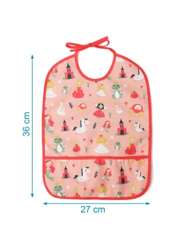 Babero impermeable rosa +4M Kiokids