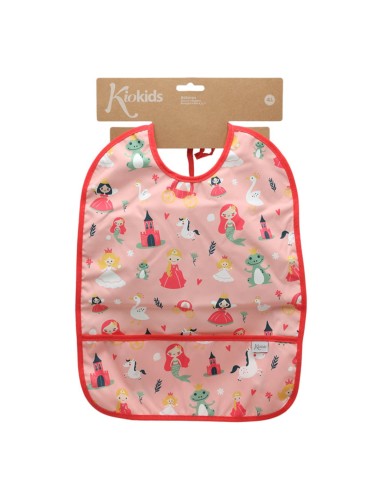 Babero impermeable rosa +4M Kiokids