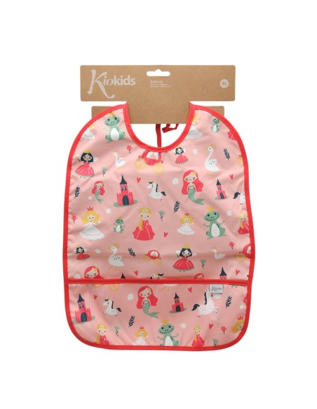 Babero impermeable rosa +4M Kiokids