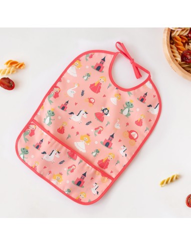 Babero impermeable rosa +4M Kiokids