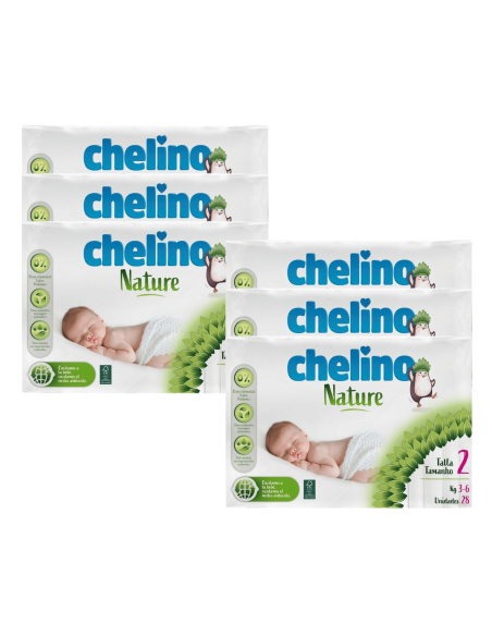 Pack 6 Pañales Chelino Nature Talla 2 | Chelino - Nappy.es