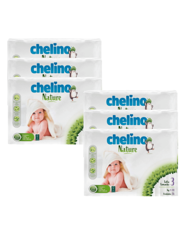Pack 6 Pañales Chelino Nature Talla 3 | Chelino - Nappy.es