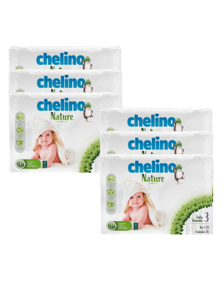 Pack 6 Pañales Chelino Nature Talla 3 | Chelino - Nappy.es