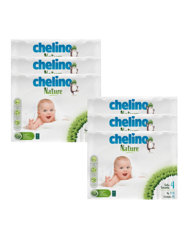 Pack 6 Pañales Chelino Nature Talla 4 | Chelino - Nappy.es