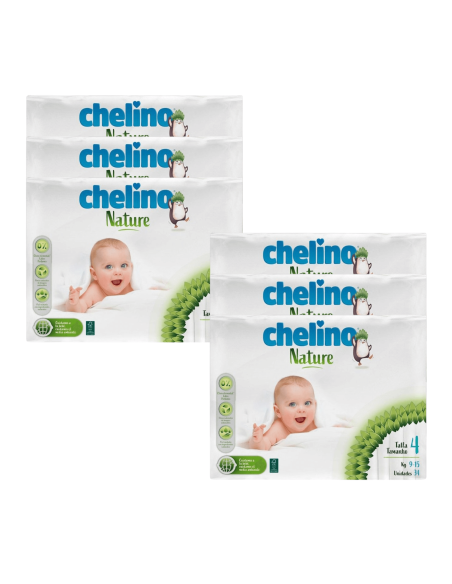 Pack 6 Pañales Chelino Nature Talla 4 | Chelino - Nappy.es