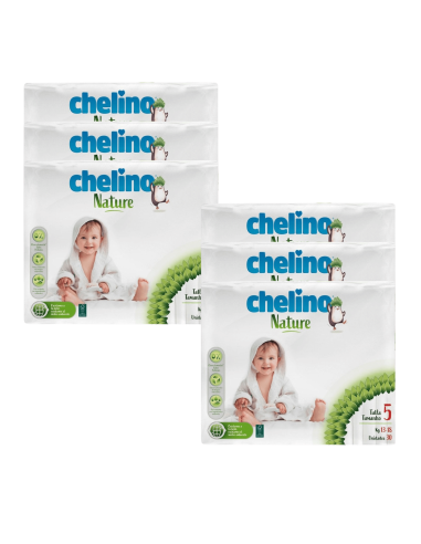 Pack 6 Pañales Chelino Nature Talla 5 | Chelino - Nappy.es