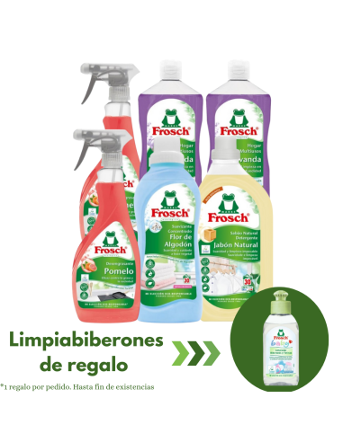 pack-limpieza-6unidades-frosch-1.jpg – Vista frontal del pack Frosch limpieza 6 unidades.