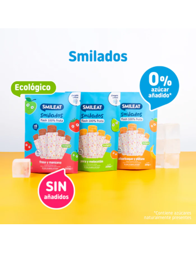 Smilado fresa y manzana 250g. (5 uds) +6M. | Smileat - Nappy.es