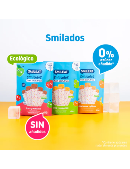 Smilado fresa y manzana 250g. (5 uds) +6M. | Smileat - Nappy.es