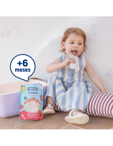Smilado fresa y manzana 250g. (5 uds) +6M. | Smileat - Nappy.es