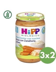 Potito arroz con zanahoria y pavo 220gr 8M+ | Hipp - Nappy.es