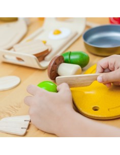 Bandeja de verduras madera +18M. PlanToys 2