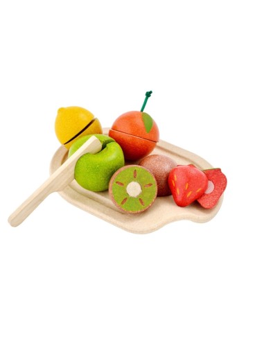 Surtido de frutas madera +18M. Plantoys