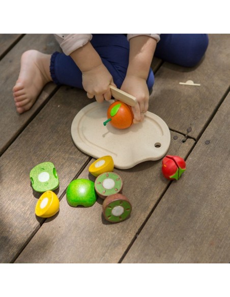 Surtido de frutas madera +18M. Plantoys