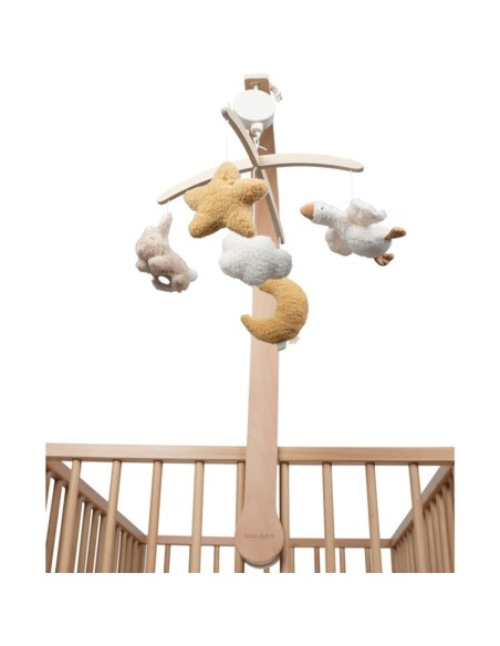 Móvil musical de madera Newborn Naturals FSC. Little Dutch