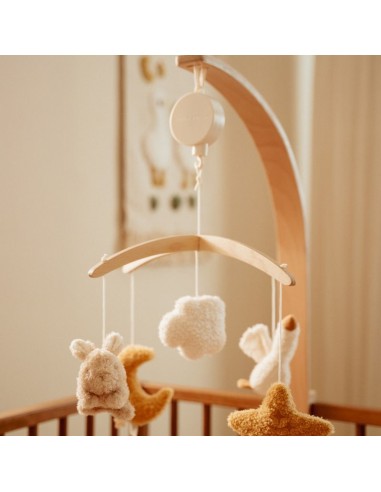 Móvil musical de madera Newborn Naturals FSC. Little Dutch
