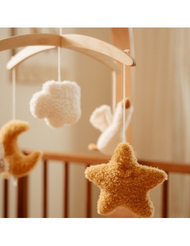 Móvil musical de madera Newborn Naturals FSC. Little Dutch
