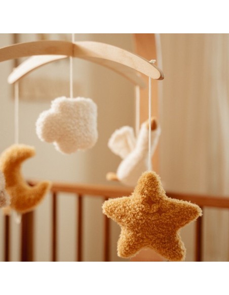 Móvil musical de madera Newborn Naturals FSC. Little Dutch