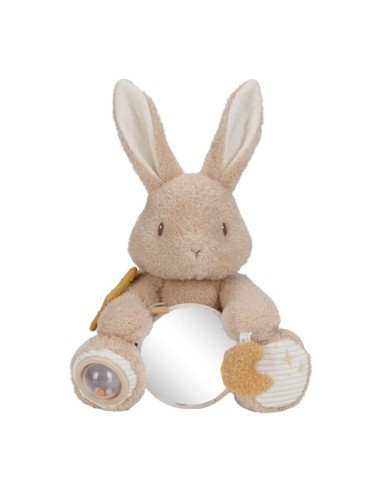 Conejo de actividades Little Dutch Newborn Naturals con espejo y mordedor