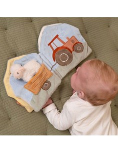 Libro blandito de actividades Little Dutch Little Farm para bebés con texturas 2