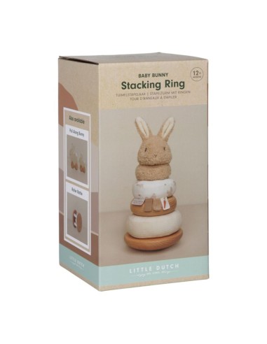 Juguete sensorial anillos apilables Ba Bunny FSC Little Dutch