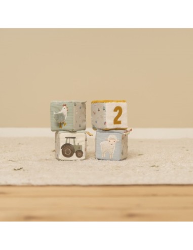 Packaging reciclable cubos blanditos apilables Little Dutch Pequeña Granja