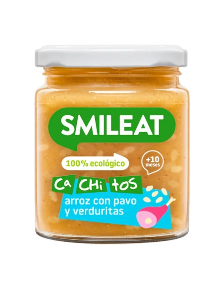 Tarrito CA-CHI-TOS de arroz con pavo y verduras 230g +10 M. Smileat