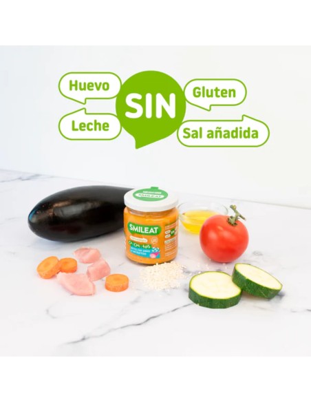 Tarrito CA-CHI-TOS de arroz con pavo y verduras 230g +10 M. Smileat