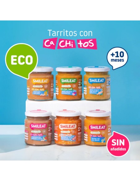 Tarrito CA-CHI-TOS de arroz con pavo y verduras 230g +10 M. Smileat